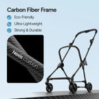 11.5 lbs Lightweight Travel Stroller | One-Second Auto Fold | Airplane Carry-On Compatible | Full Recline