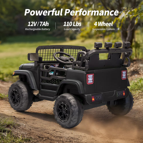 12V 7Ah Kids Ride on Truck - Remote, Bluetooth