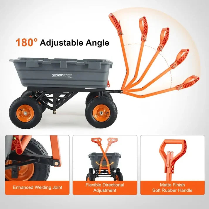 Polyethylene Garden Dump Cart