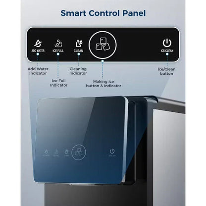 Countertop Nugget Ice Maker with One-Touch Dispensing – 33lbs/Day Production