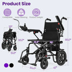 Electric Wheelchair for Adults, 360W Dual Motor with 15-Mile Range